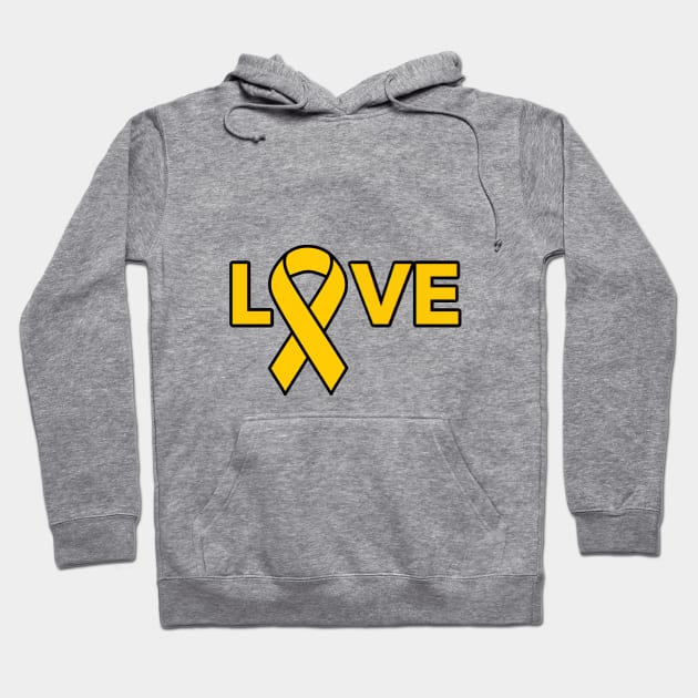 Go Gold with Love Hoodie by scribbler1974